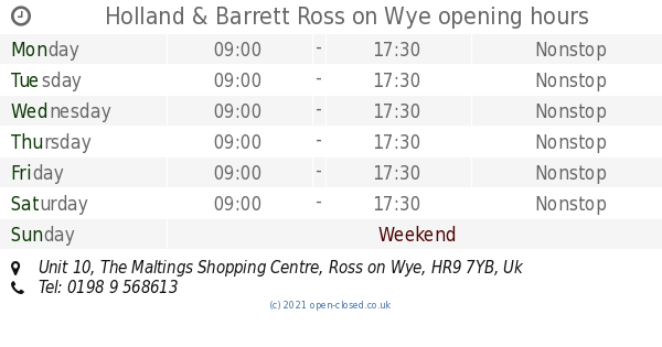 Ross shopping shop hours