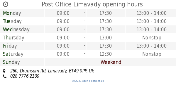 limavady travel opening hours