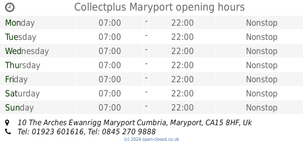 cumbria travel opening times