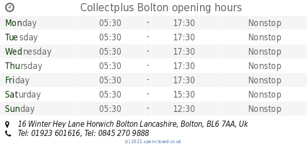 bolton travel shop opening times