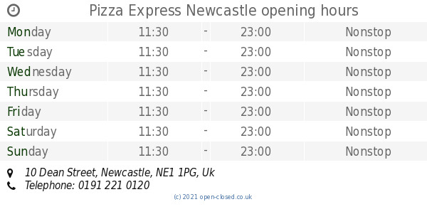 pizza tower newcastle opening times