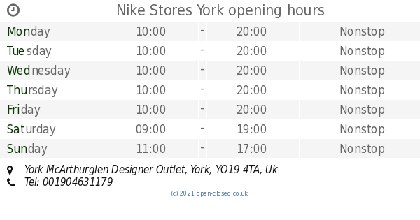 nike outlet york