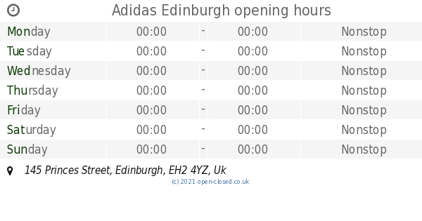 enlace El camarero Actriz Adidas Edinburgh opening times, 145 Princes Street