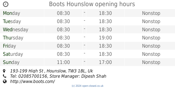 boots-hounslow-opening-times-193-199-high-st