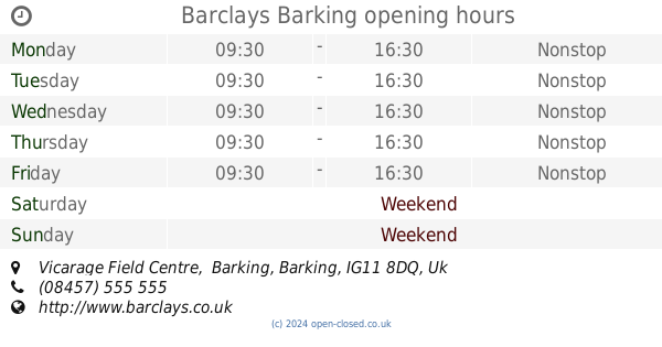 barking vicarage field post office opening times