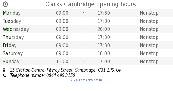 clarks grafton street opening hours