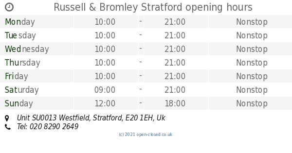 russell and bromley westfield stratford