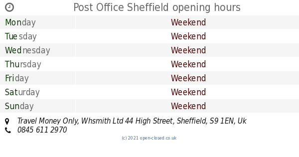 post office travel money sheffield services